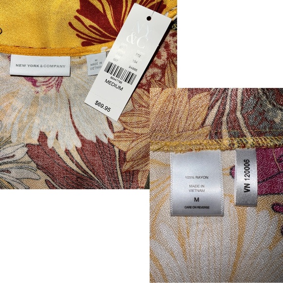 NY&Co Floral Print Side Wrap Dress with Side Pockets - Picture 4 of 4